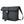 Black compact waterproof crossbody messenger bag with flap and adjustable web shoulder strap