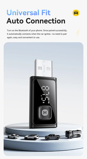 ESSAGER BT17 FM Bluetooth Adapter and USB Dongle