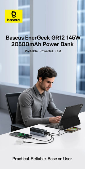 BASEUS EnerGeek GR12 Portable Power Bank with Smart Digital Display