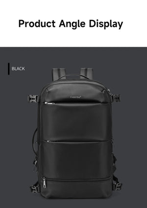 TIGERNU B9831 Expandable Vacuum Compression Waterproof Travel Backpack with Pump