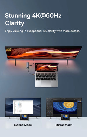 BASEUS Metal Gleam Series 7in1 USB-C Multiport Adapter and USB Hub