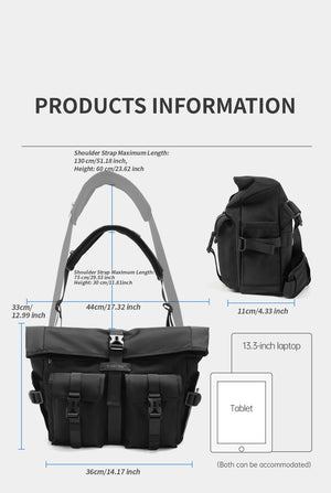 TIGERNU S81010 Large Capacity Waterproof Messenger Bag