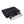 Black laptop bag with flap open, internal compartments, and elastic straps