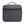 Gray collapsible waterproof toiletries bag front with top handle and zip pocket panel