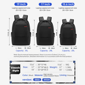 TIGERNU B3032A Large Capacity Waterproof Travel Backpack