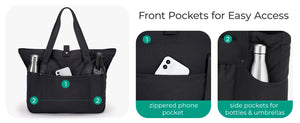 BAGSMART Multifunctional Waterproof Foldable Laptop and Tote Bag