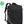 Black backpack with visible USB charging cable and front zip pockets