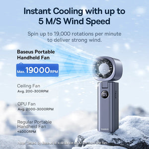 BASEUS GoTrip DT1 Foldable Rechargeable Handheld Portable Fan