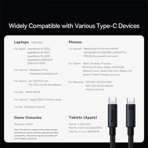 BASEUS Minimalist Series 100W USB-C to USB-C Fast Charging Cable