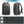 Black waterproof backpack with size dimensions and water- and wear-resistant fabric