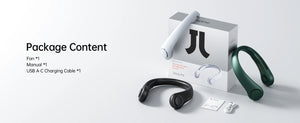 JISULIFE Life3 Rechargeable Portable Neck Fan