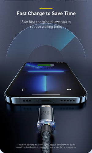 BASEUS Crystal Shine Series 2.4A USB-A to Lightning Fast Charging Cable