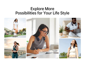 JISULIFE Life3 Rechargeable Portable Neck Fan