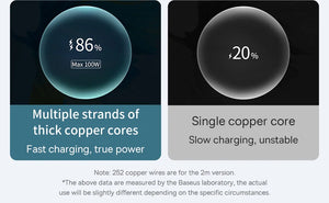 BASEUS Tungsten Gold 100W USB-C to USB-A Fast Charging Cable