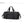 Waterproof duffel bag in black with two side zippers and top carry handles