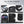 Black waterproof travel backpack with multiple zip pockets and inner divider pocket views