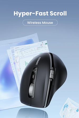 UGREEN M751 Hyper-Fast Scroll Ergonomic Bluetooth Wireless Mouse