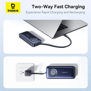 BASEUS EnerCore CR11 Power Bank with Built-In Retractable Cable