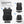 Black detachable messenger backpack with magnetic buckle front pocket and adjustable straps