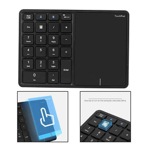 JOMAA Mini Rechargeable Wireless Numeric Keypad with Touchpad
