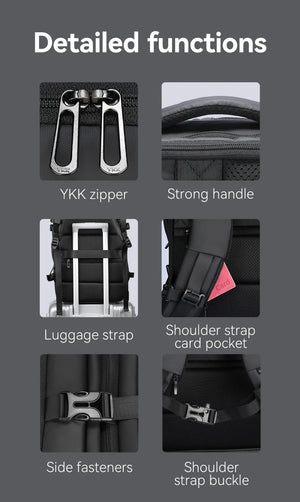 MARK RYDEN Pathrato MR8057Y Expandable Waterproof Travel Backpack with USB Charging Port