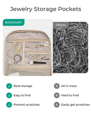 BAGSMART Large Capacity Waterproof Travel Backpack with Shoe Compartment