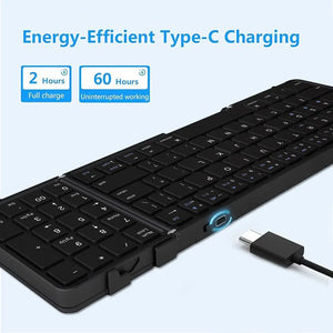 JOMAA Foldable Rechargeable Bluetooth Wireless Keyboard
