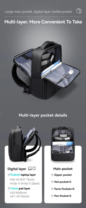 MARK RYDEN MR9418 Large Capacity Waterproof Travel Backpack