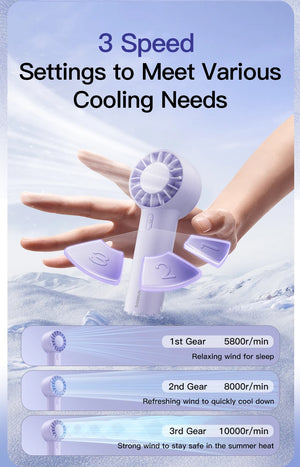 BASEUS GoTrip DT1 Mini Rechargeable Handheld Portable Fan