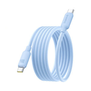 BASEUS Foamed Silicone Pro 100W Type-C to Type-C Magnetic Coiled Charging Cable