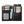 Black leather card holder wallet open with card slots and clear ID window.