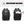 Black waterproof-style travel backpack with smooth front panel and top handle