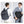 Black waterproof backpack with front zipper pocket and adjustable shoulder straps for travel