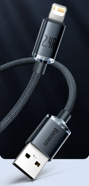 BASEUS Crystal Shine Series 2.4A USB-A to Lightning Fast Charging Cable