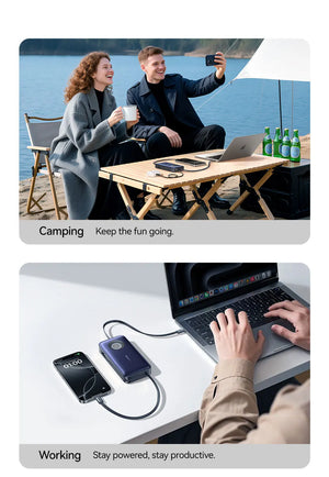 BASEUS EnerCore CR11 Power Bank with Built-In Retractable Cable
