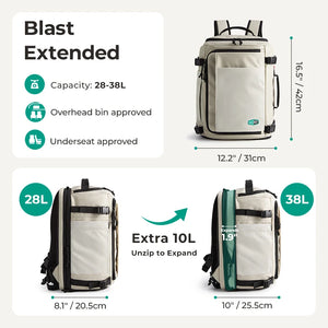 BAGSMART Expandable Large Capacity Waterproof Travel Backpack