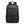 Black rectangular backpack with front pocket zipper and top carrying handle
