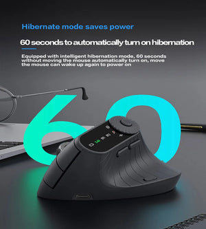 JOMAA Multi-Device Rechargeable Vertical Bluetooth Wireless Mouse