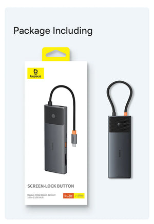 BASEUS Metal Gleam Series 10in1 USB-C Multiport Adapter and USB Hub