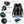 Black backpack with padded shoulder straps, breathable back panel, and side buckle clasp