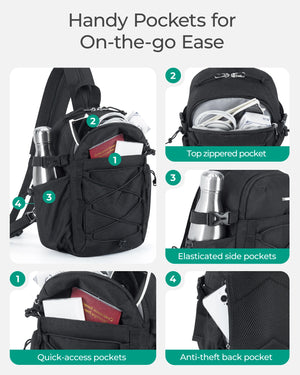 BAGSMART 3in1 Lightweight Cross Body and Compact Backpack
