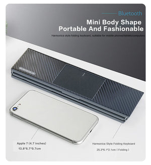 JOMAA Tri-Folding Rechargeable Bluetooth Wireless Keyboard with Touchpad