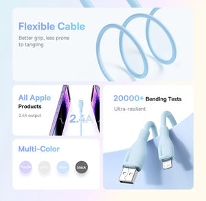 BASEUS Pudding Series 2.4A USB-A to Lightning Fast Charging Cable