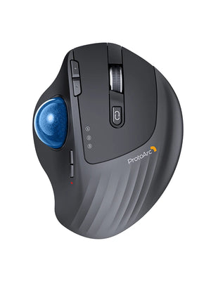 PROTOARC EM01 Ergonomic Rechargeable Bluetooth Wireless Trackball Mouse