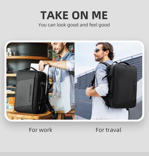 MARK RYDEN MR9299 Expandable Waterproof Travel Backpack with USB Charging Port