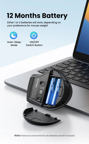 UGREEN M751 Hyper-Fast Scroll Ergonomic Bluetooth Wireless Mouse