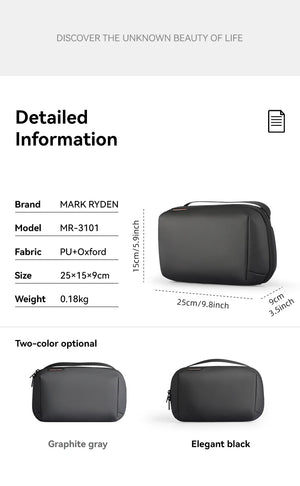 MARK RYDEN MR3101 Waterproof Tech Storage Bag and Travel Organiser
