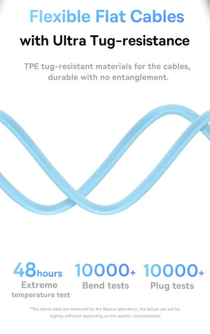 BASEUS Bright Mirror Series Retractable 3in1 Fast Charging Data Cable