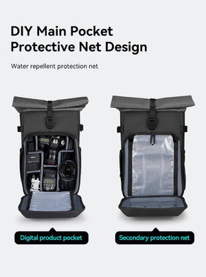 MARK RYDEN MR2913 Expandable Roll Top Waterproof Travel Backpack