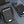 Black leather MagSafe card holder wallet close-up with front card window